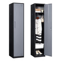 71" Gray Steel Storage Cabinet with Door E942