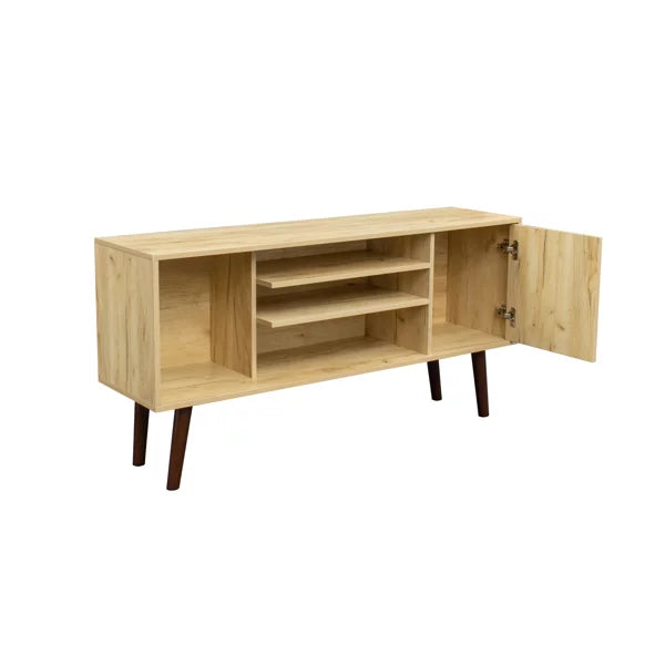 TV Stand with 1 Storage and 2 Shelves O258454