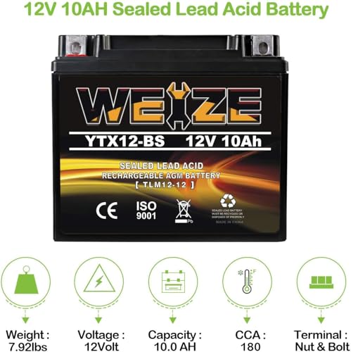 Maintenance Free Sealed AGM ATV Motorcycle Battery P27858