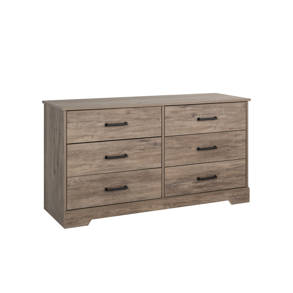 Black 6 Drawer Dresser D9585