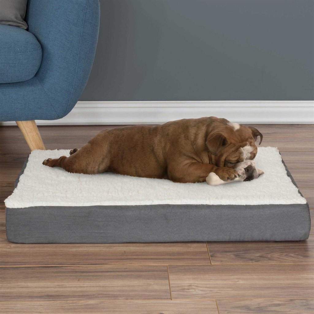 Sherpa Dog Bed with Memory Foam Cover S461
