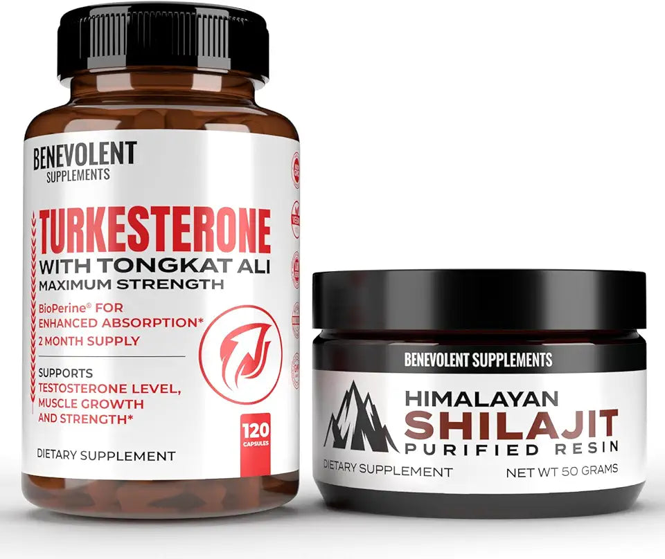 Turkesterone & Himalayan Shilajit Resin Supplement with Tongkat Ali W4003