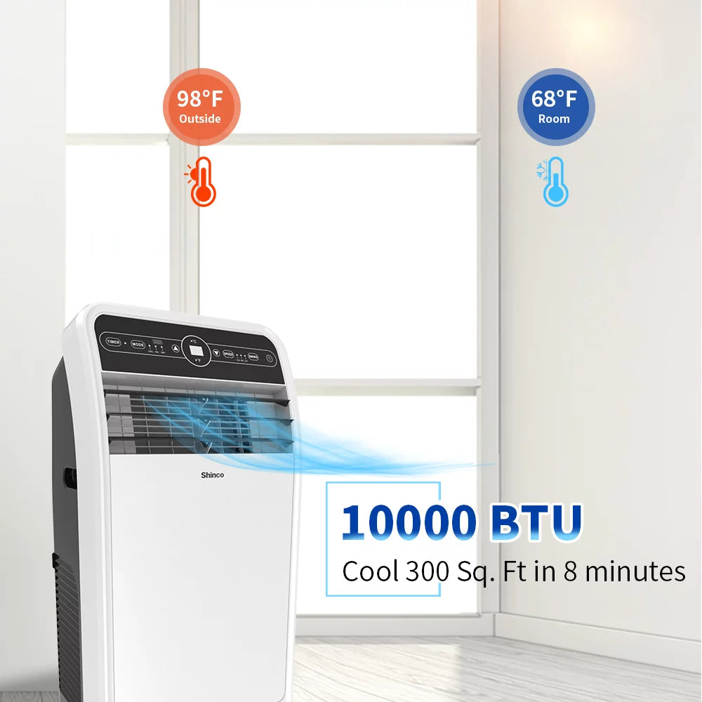 6400BTU 3-in-1 Portable Air Conditioner with Remote Control F2695