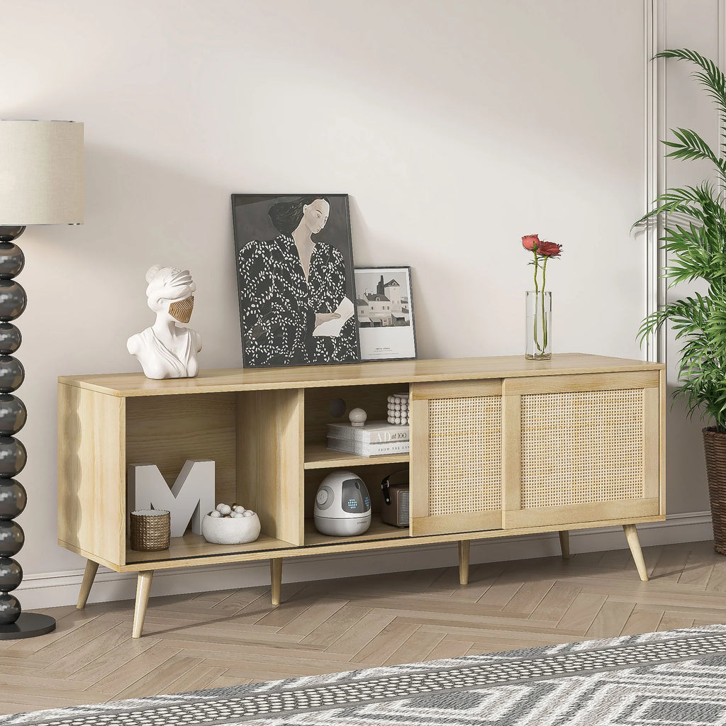 Farmhouse Rattan TV Stand for 75 inch TV D77185