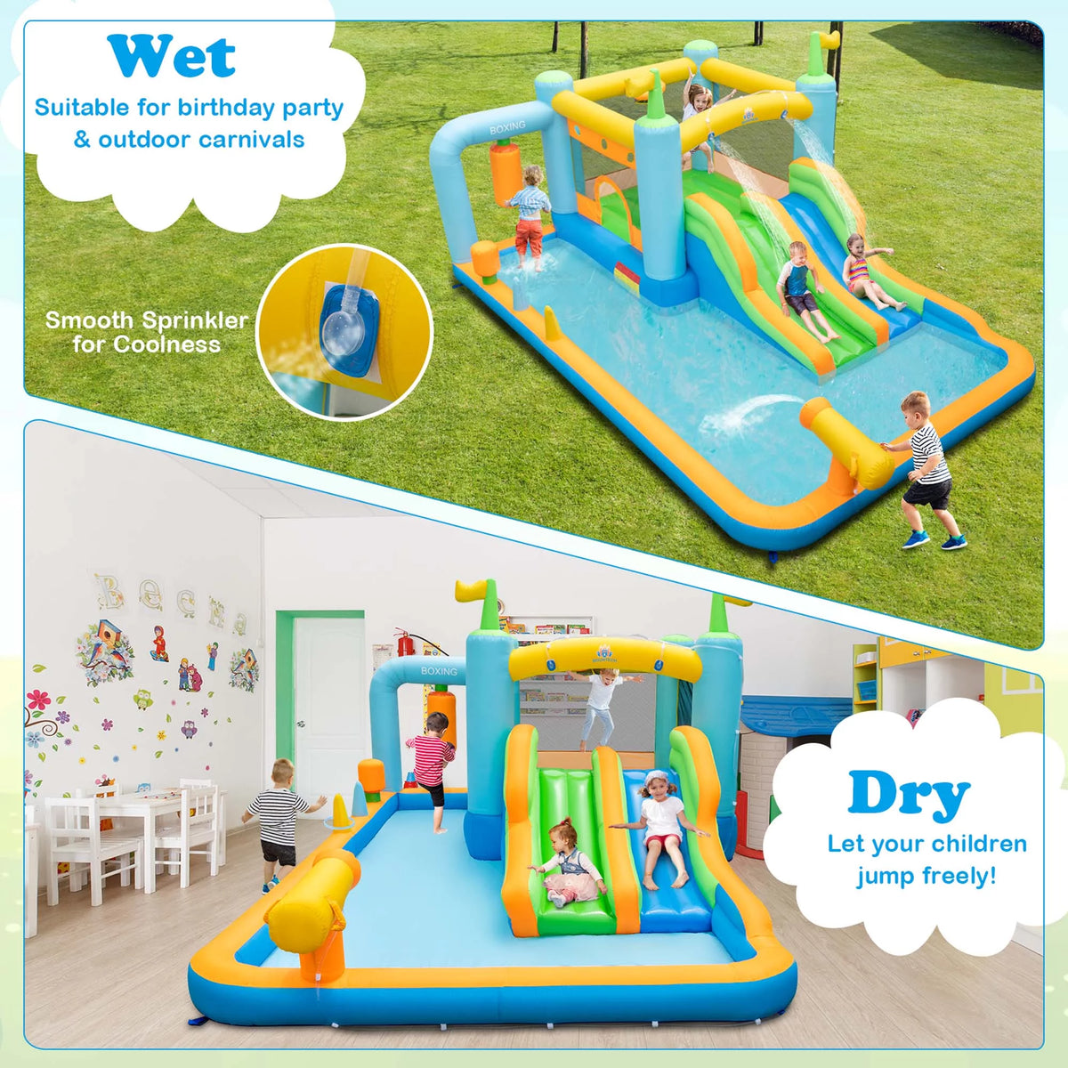 Inflatable Water Slide Bounce House Splash Pool Y402