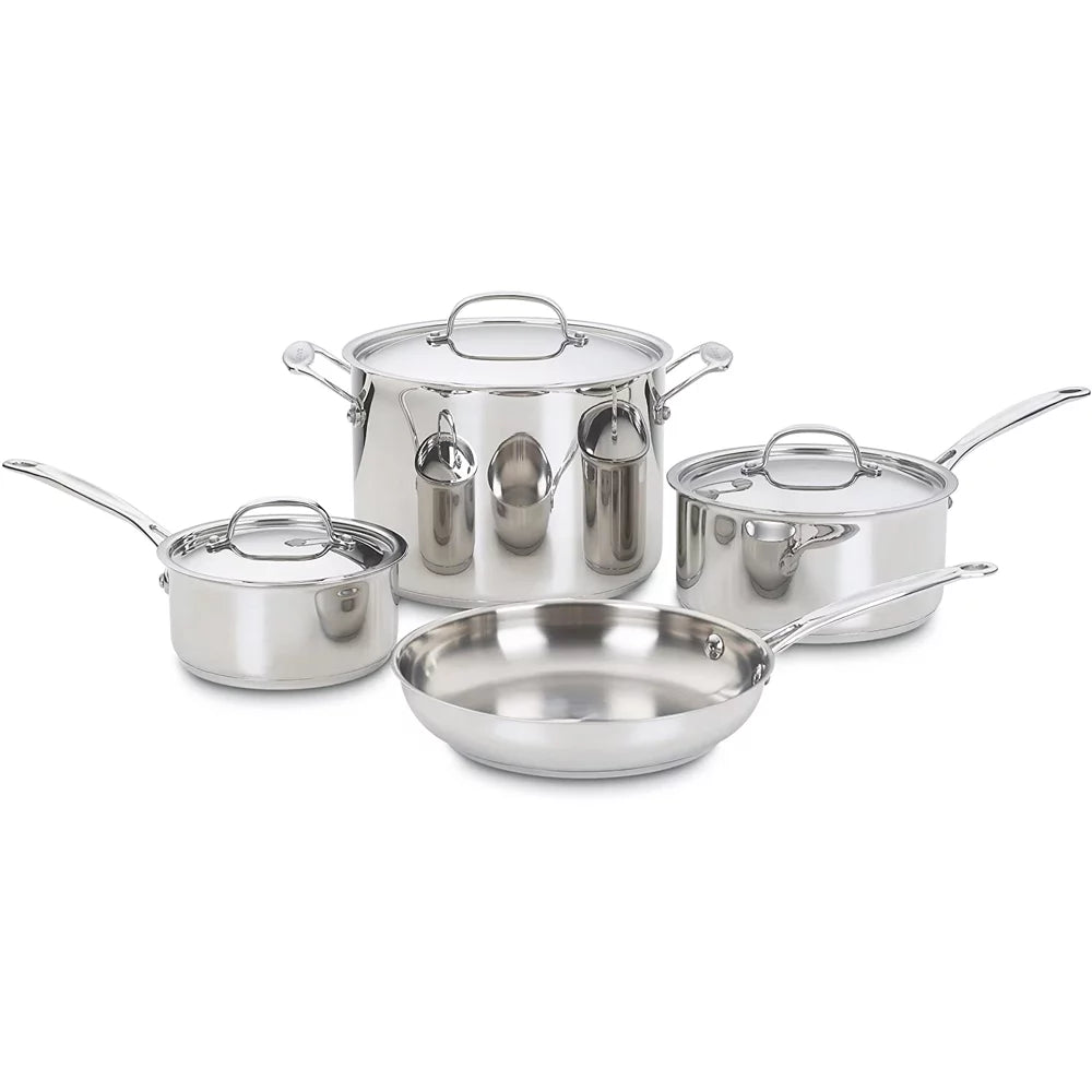 7-Piece Stainless Steel Cookware Set and 12 Piece Knife Set O61640