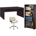 3-Piece Furniture Set with Computer Desk Office Chair and Bookcase Y326669