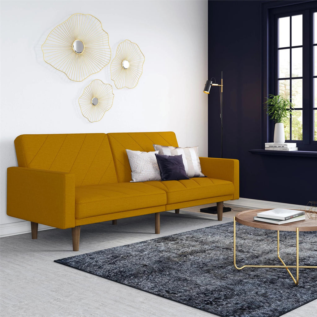 Mustard Yellow Linen Futon K5800