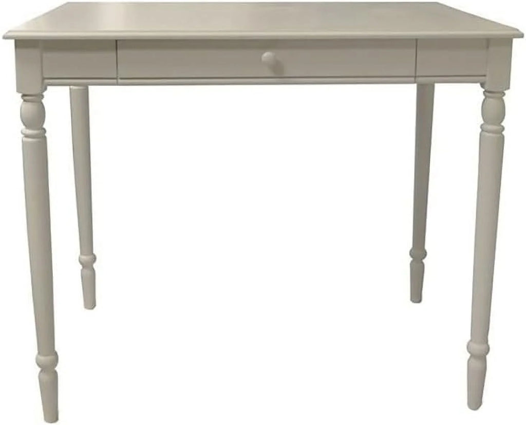 White Wood Home Office Desk With Drawer P491008