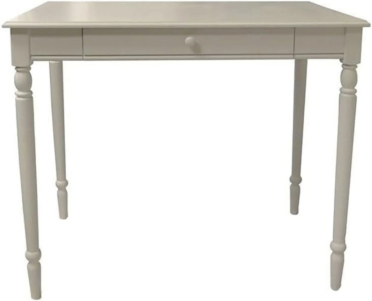 White Wood Home Office Desk With Drawer P491008