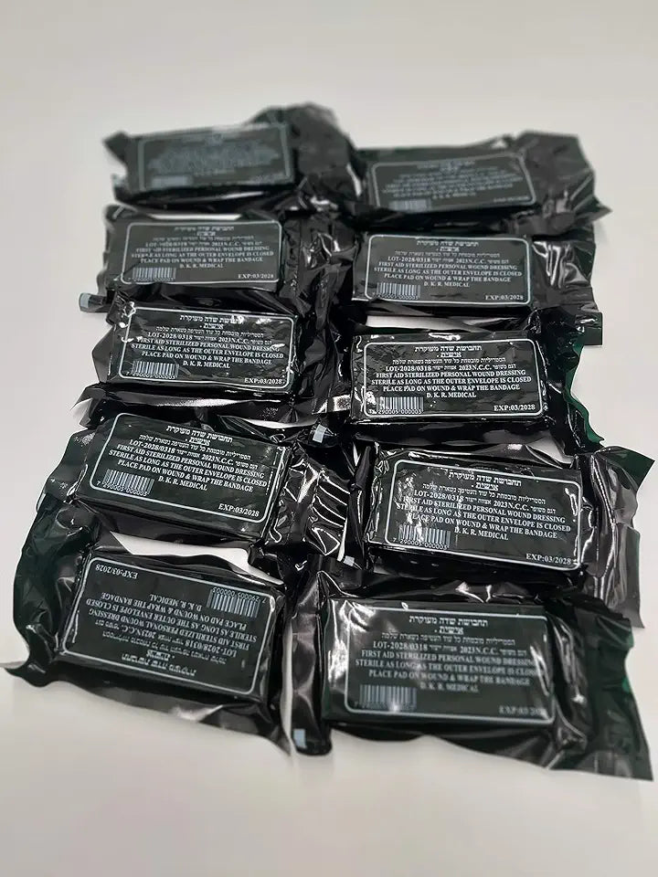 10 Pack Vacuum Seal Field Trauma Bandage Dressing R84414