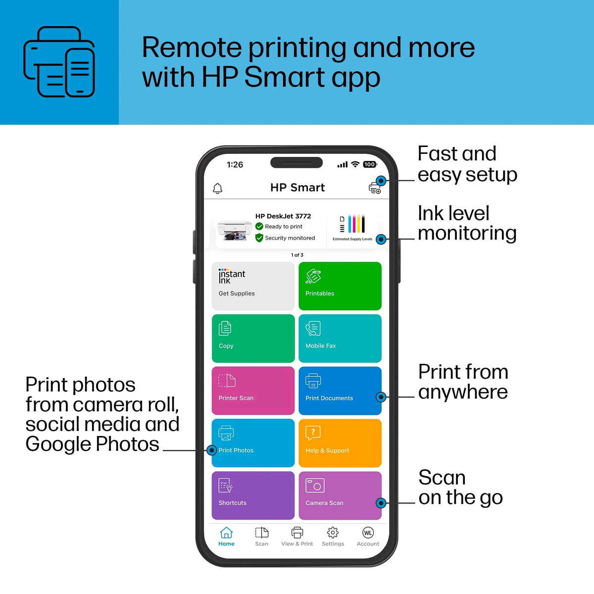 Wireless Color Inkjet All-in-One Printer E272