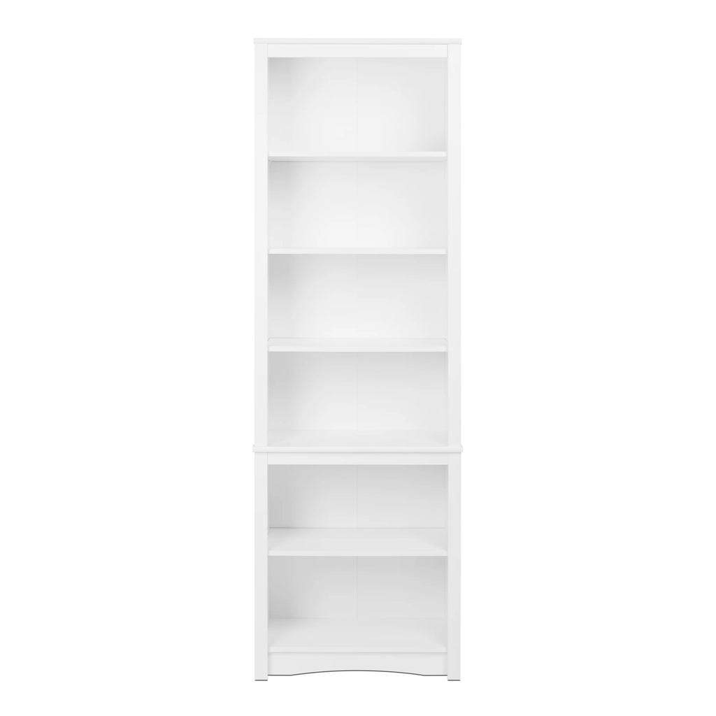 80" Tall White Bookcase with Adjustable Shelves D549724