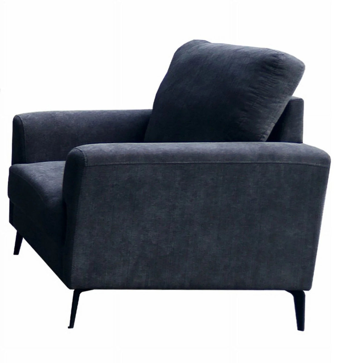 Black Chenille Sofa Loveseat Chair Living Room Set F717