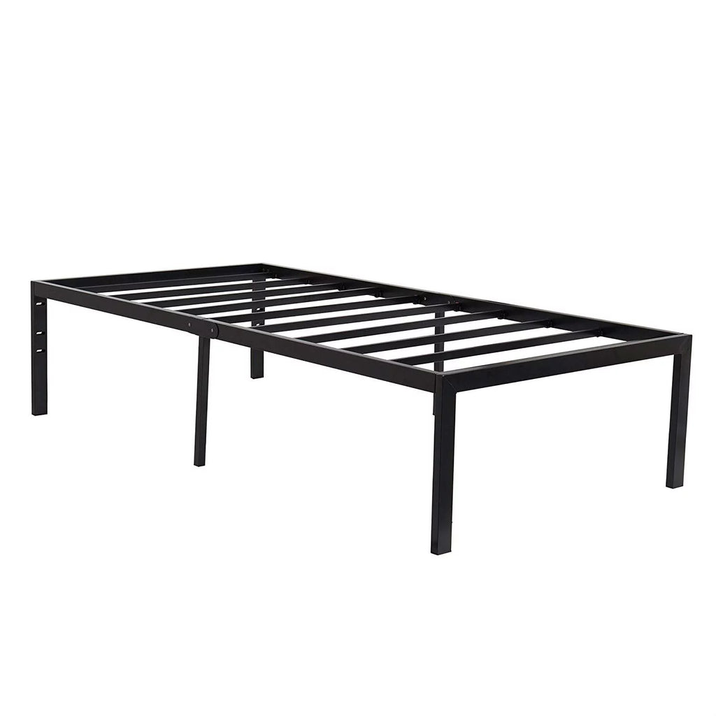 18-inch High Heavy Duty Black Metal Platform Bed Frame N9668