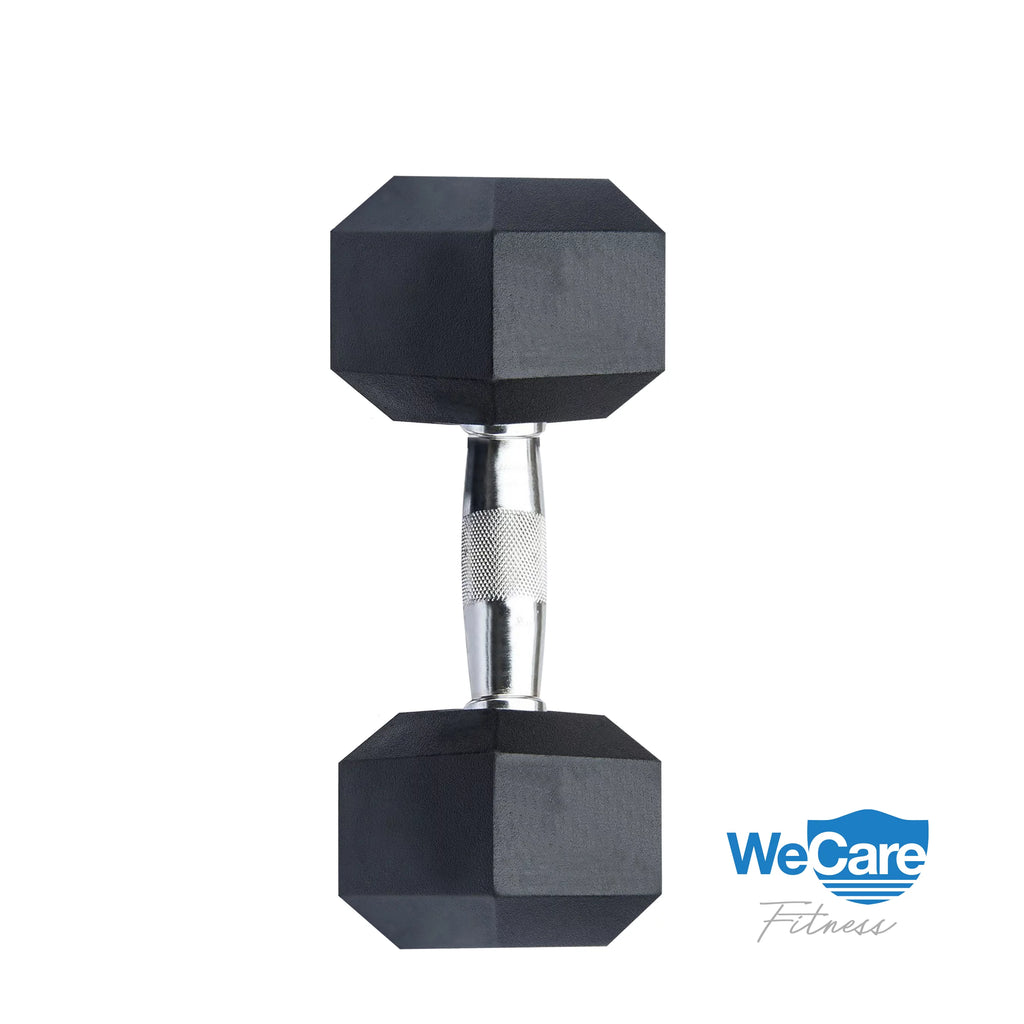 20lb Rubber Chrome Dumbbells Pair V12969