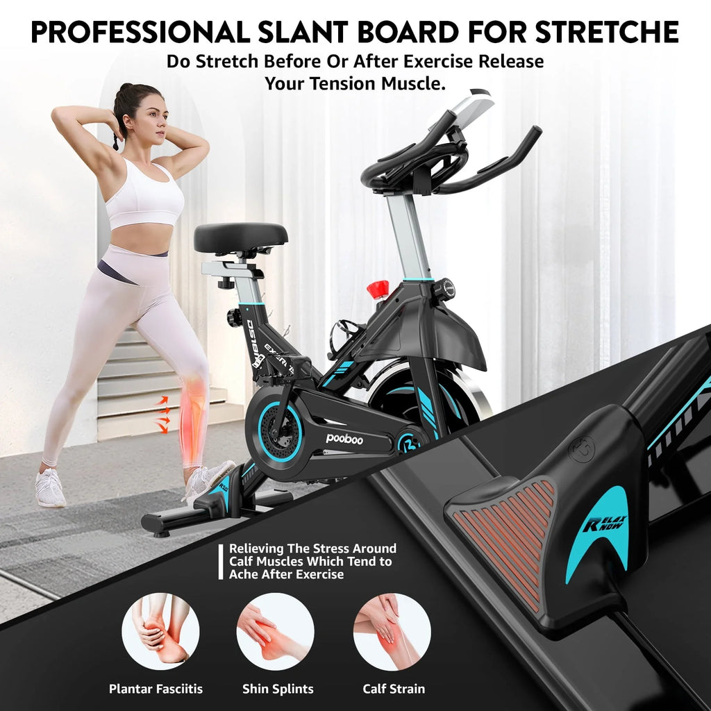 Indoor Cycling Bike Magnetic Stationary Exercise Bike 40lbs Flywheel L794