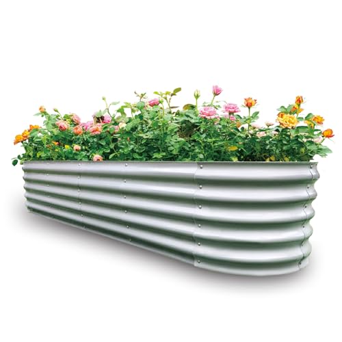 Galvanized Raised Garden Bed Dark Grey O985988