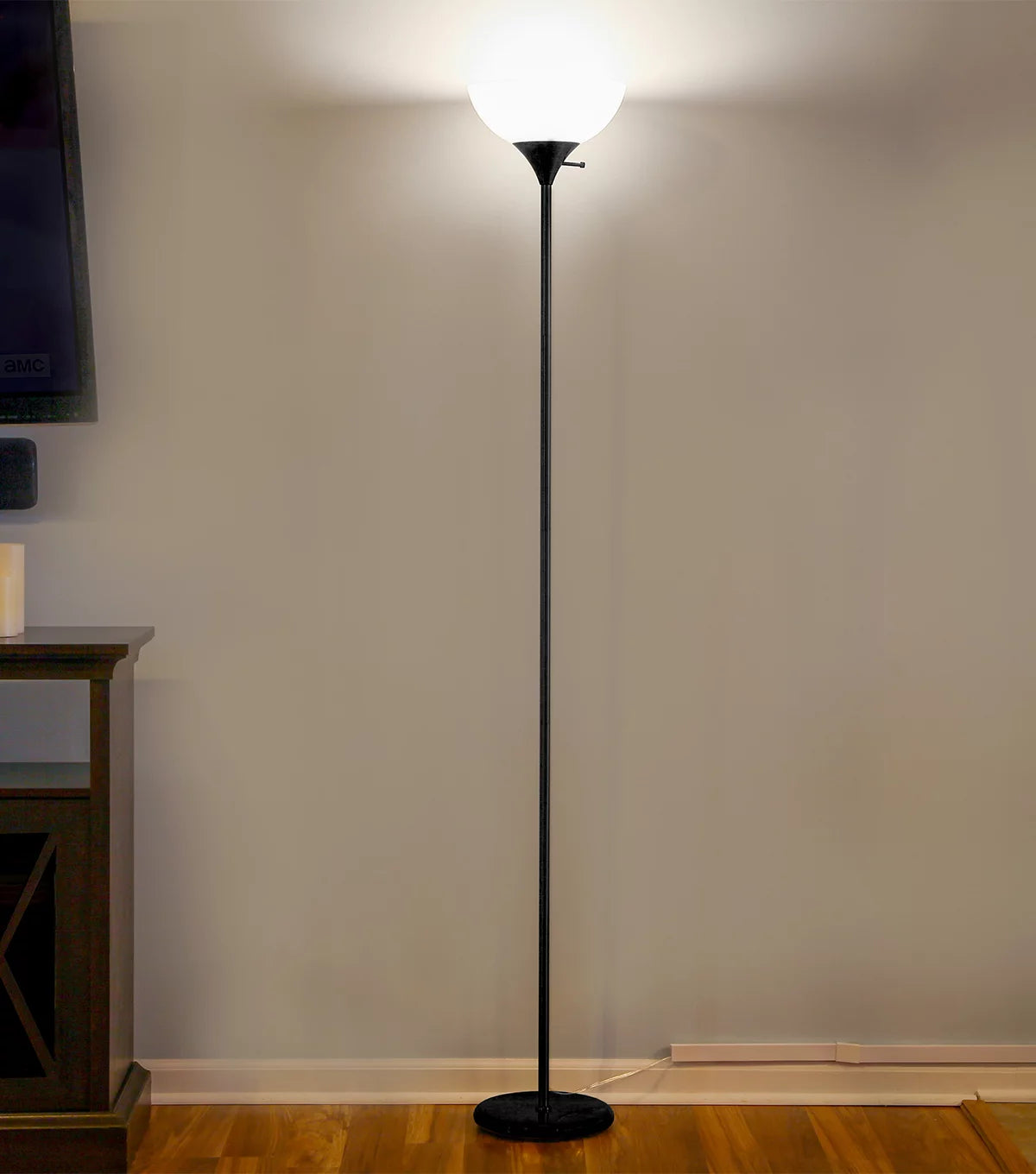Black 72 in. LED Floor Lamp F81214