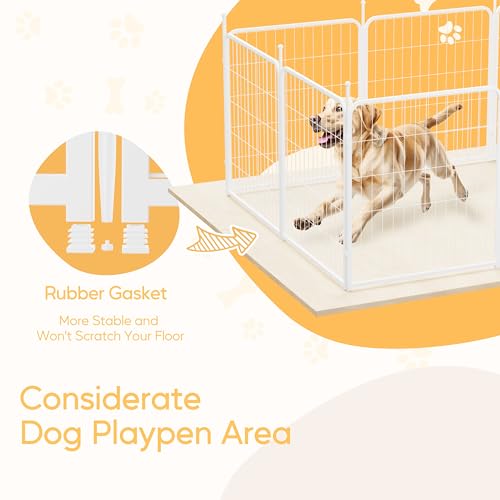 32 Inch 8 Panels Heavy Duty Metal Portable Pet Playpen Q387877