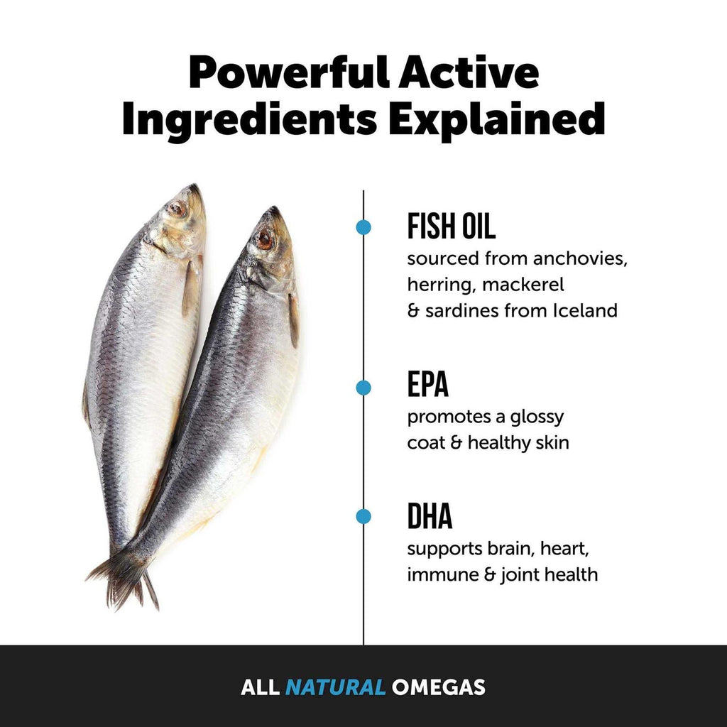 Wild Caught Omega-3 Fish Oil Supplement for Dogs and Cats A19950