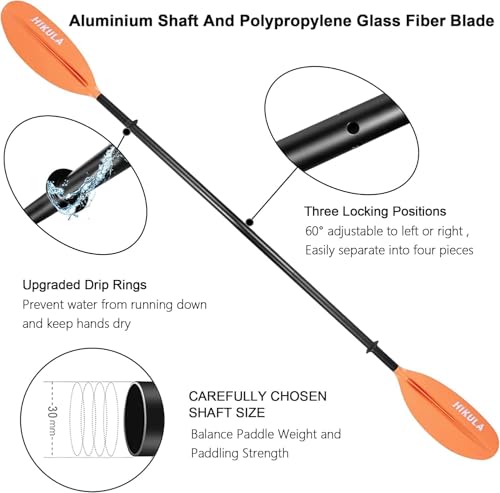 4 Piece Aluminum PP Kayak Paddle 220cm 230cm V543139