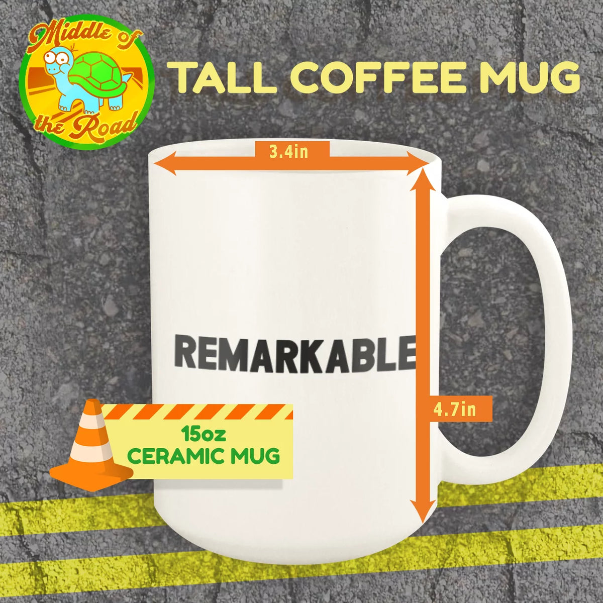White Ceramic 15oz Mug Q3453