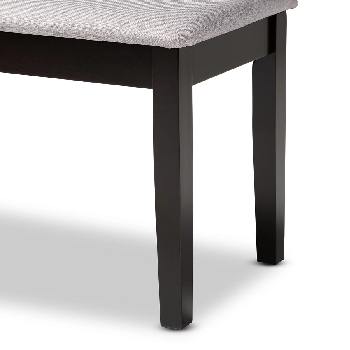 Grey Fabric Upholstered Wood Dining Bench B3346