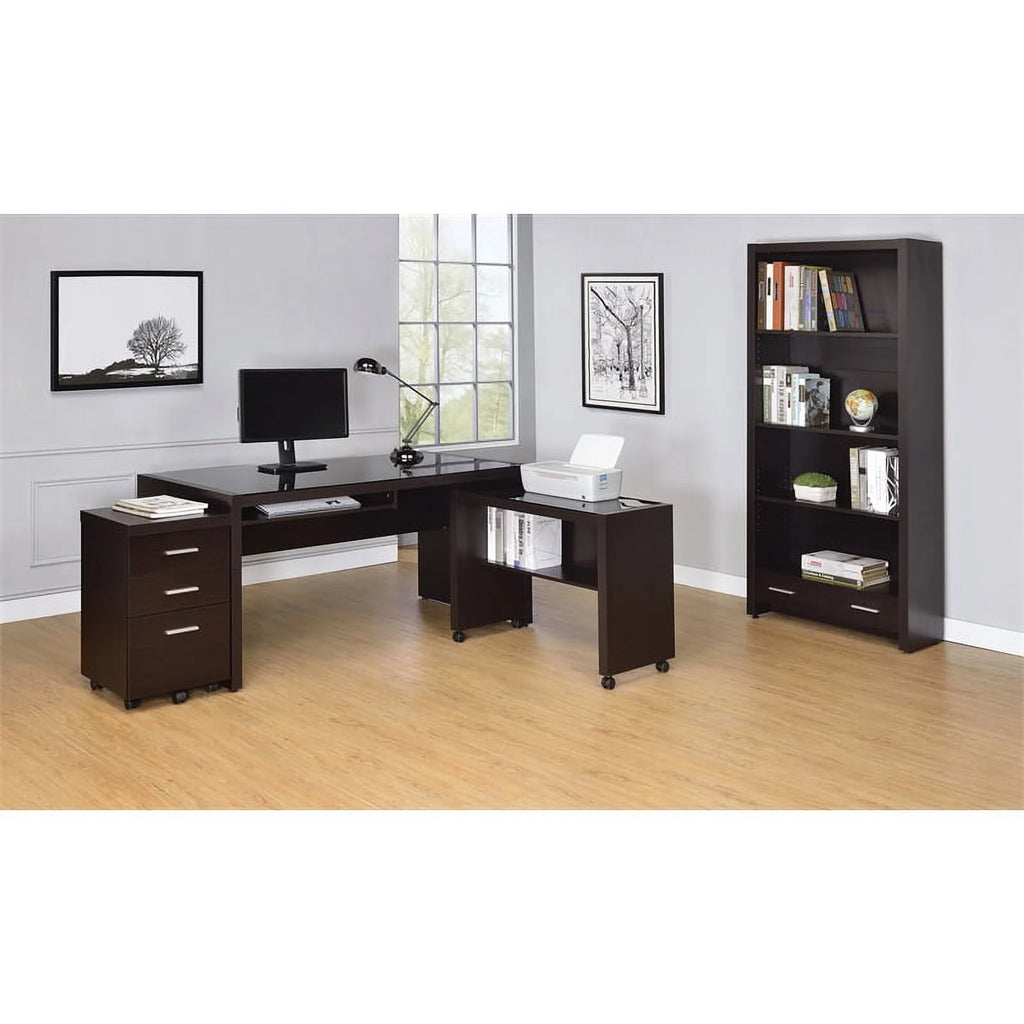 3 Piece Set with Computer Desk Bookcase and Office Chair L733