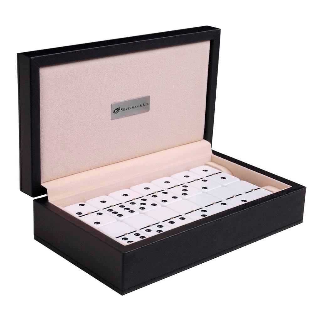 White Domino Set with Black Case B406