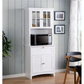 Buffet & Hutch with Framed Glass Doors H6356