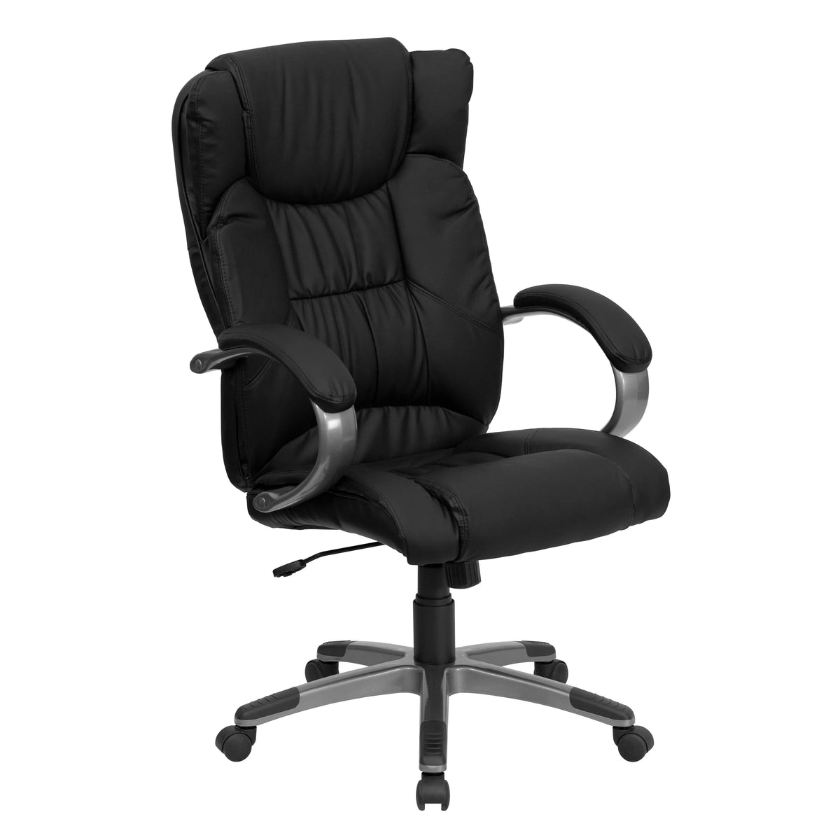 Black Leather Adjustable Swivel Office Chair A435316