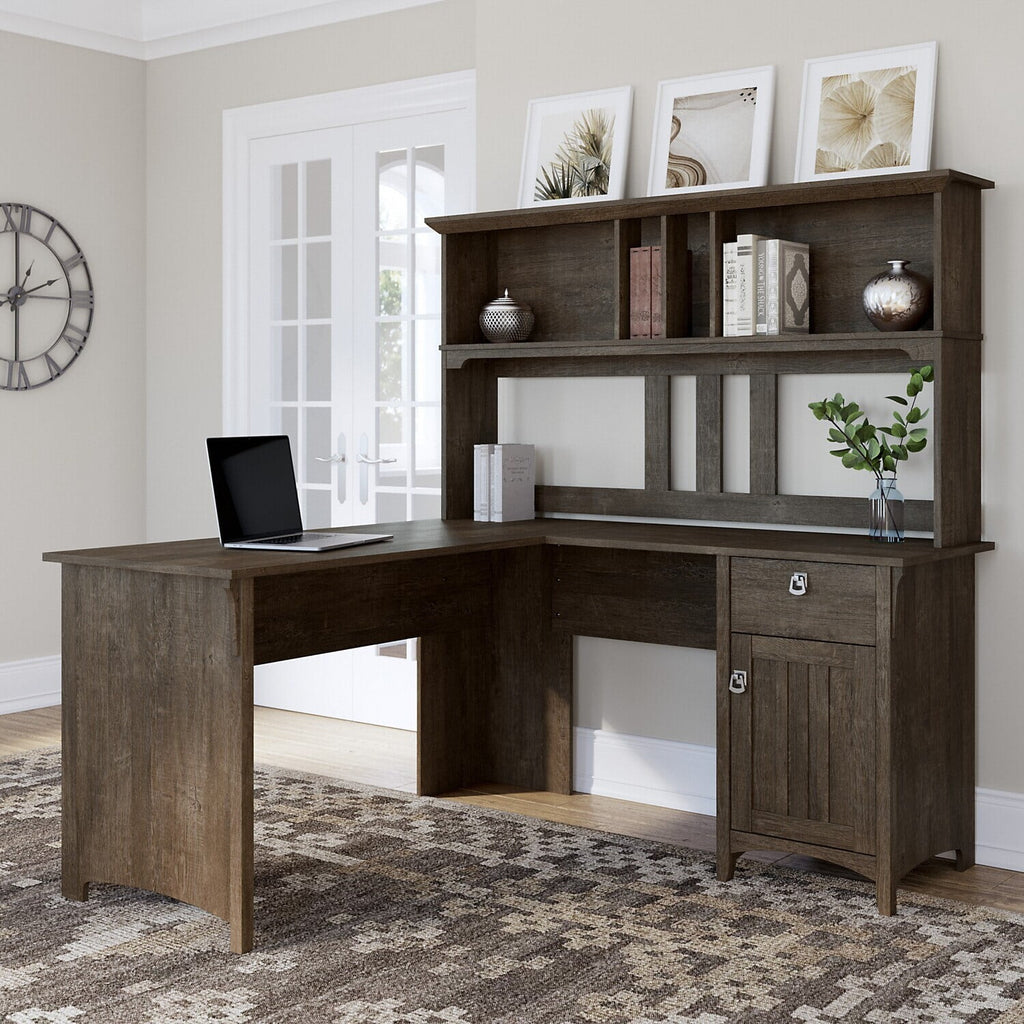 L Shaped Desk With Hutch U12470
