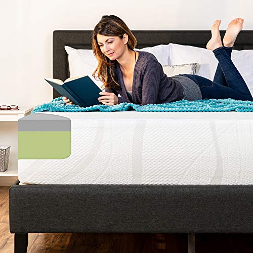 Green Tea Charcoal Cooling Gel Memory Foam Mattress Queen Medium Plush W21608