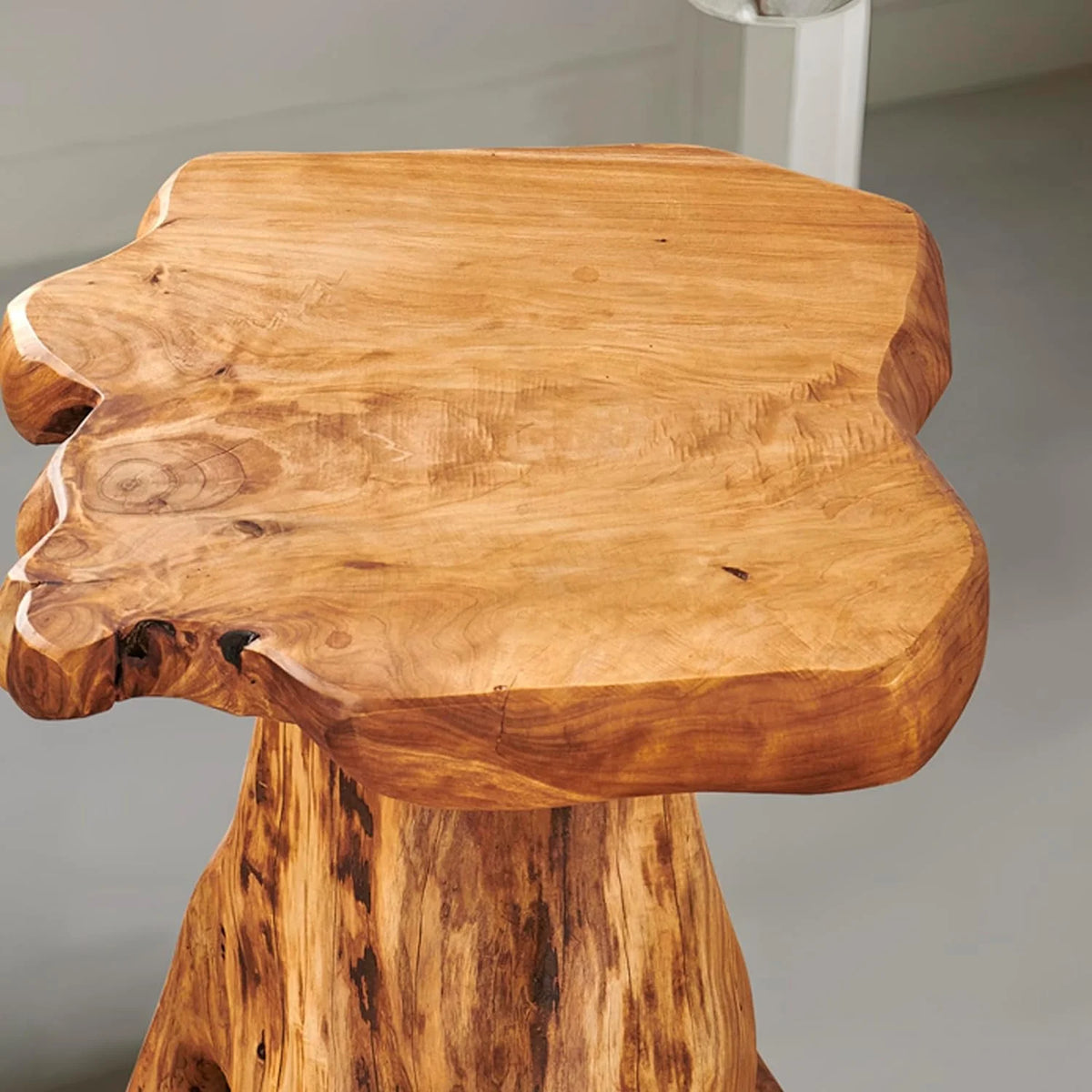 Cedar Wooden Live Edge Side Table M1539