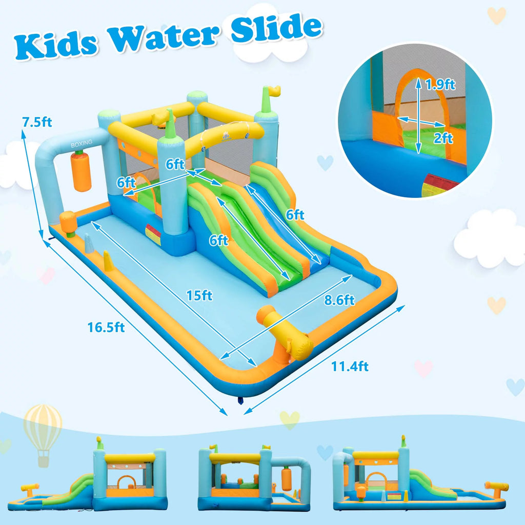 Inflatable Water Slide Bounce House Splash Pool Y402