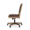 Dark Brown Faux Leather Swivel Office Chair E103