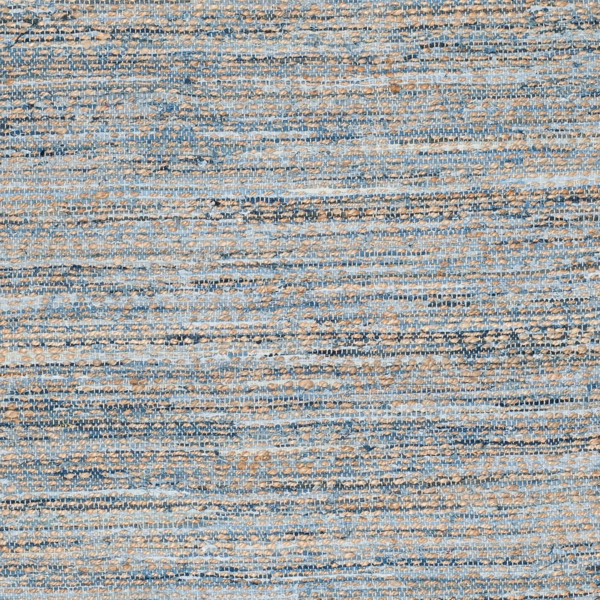 Natural Blue Striped Jute Area Rug 9' x 12' J94571