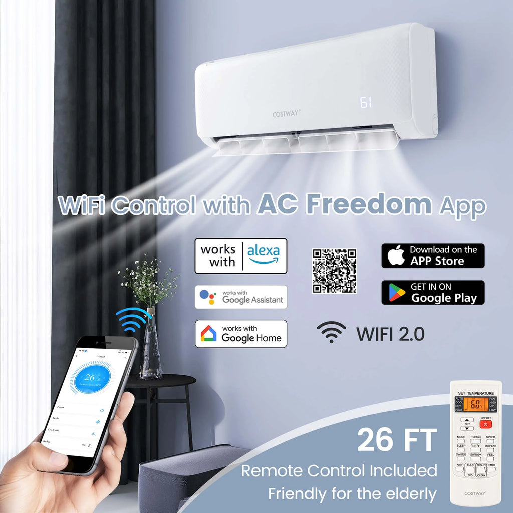 24,000 BTU Mini Split Air Conditioner with Heat Pump F12696