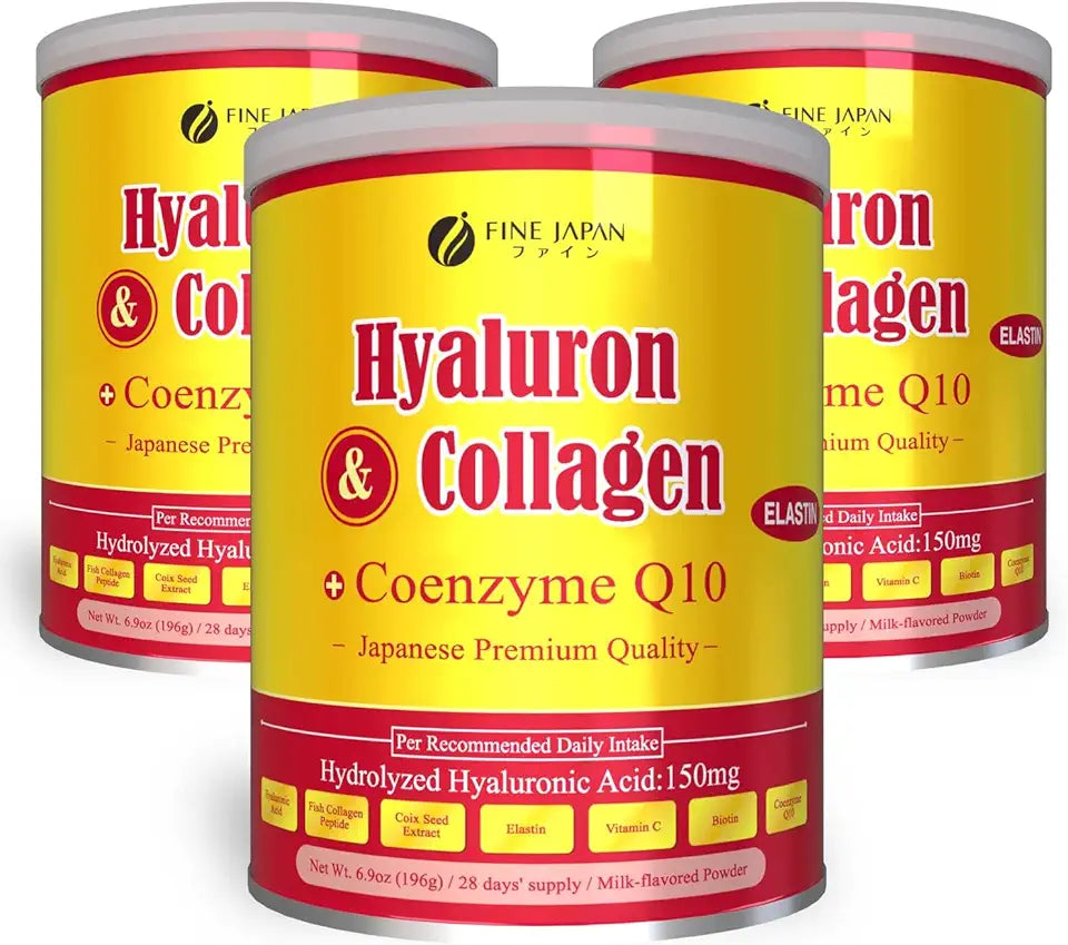 Marine Collagen Powder with Hyaluronic Acid, CoQ10 & Elastin 30 Servings Set of 3 G929