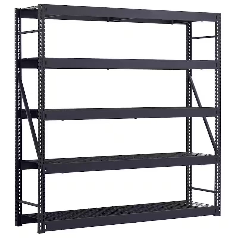 5-Tier Steel Garage Storage Shelving Unit in Black Z2454