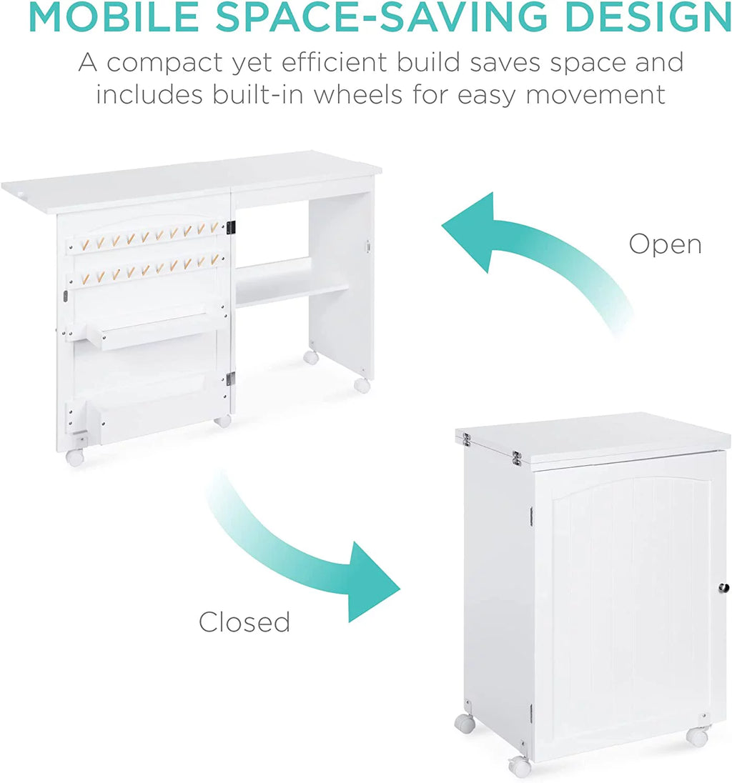 Folding Sewing Table White J99484