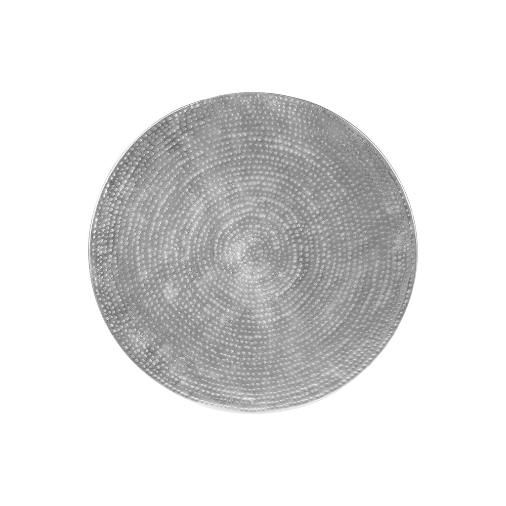 Hammered Cone Shaped Drum End Table A439154