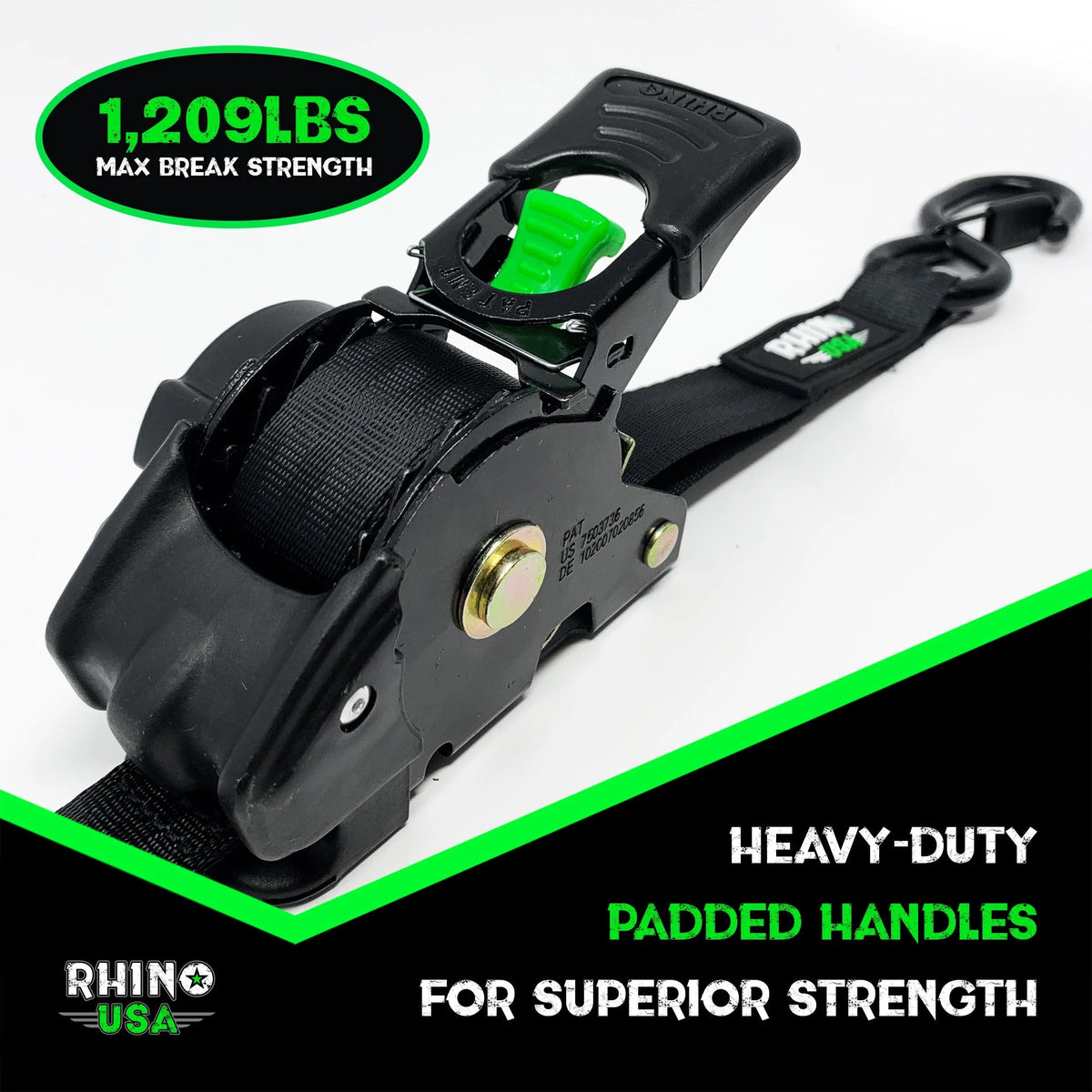 2 x 10' Retractable Ratchet Straps 2-Pack N670