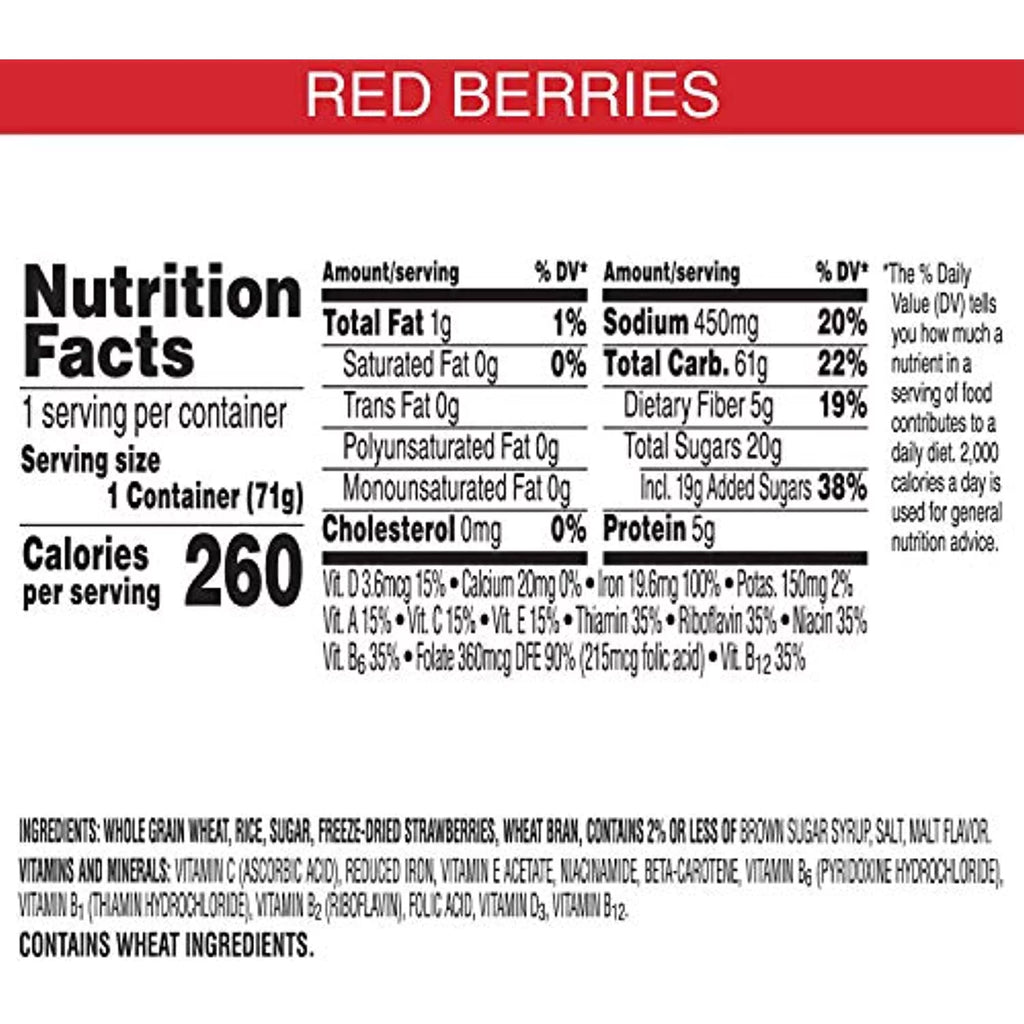 Special K Red Berries Cereal 12 Cups 2.5 Oz K9796