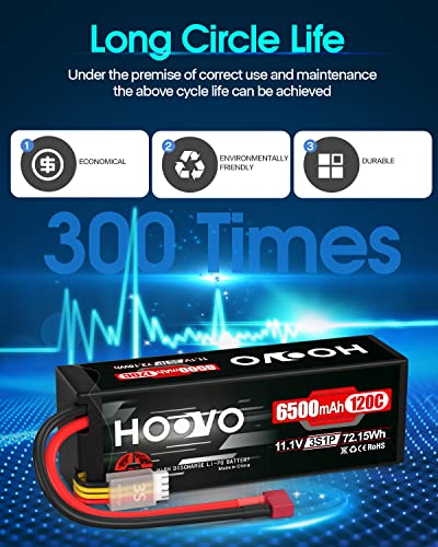 7.4V 70C 6200mAh 2S Lipo Battery Hard Case with Plug 2 Packs W223366